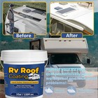 1gal 133fl oz Liquid Rubber Rv Roof Coating White Waterproof Sealant Camper Roof