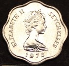 Seychelles 5 Cents Fao  1975 Gem Unc cabbage Head fantastic last Year Ever fr sh
