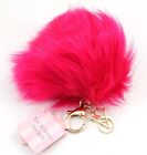 New Victoria s Secret Tropic Rose Pink Off Duty Faux Fur Pouf Pom Pom Key Chain