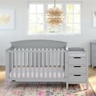 Graco Benton 5 In 1 Convertible Crib And Changer Set In Pebble Gray