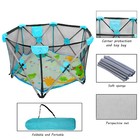 Blue Hexagon Playpen Safety Play Yard Infant Toddler Kid Activity Center Pen