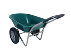Dual-wheel Garden Wheelbarrow With Pneumatic Tires  Reinforced Structure 300 Lbs