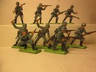 Britains Deetail Lot 10 Ww Ii   German Infantry Soldiers Asst  Styles  Uk  70s