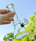 Portable 6inch Glass Bong Smoking Water Pipe Beaker Hookah W carb Hole Usa Stock