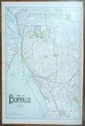 Vintage 1901 Buffalo New York Map 14 x22    Old Antique Original Erie County Ny