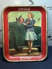 1942 Org Ww11 Era Coca Cola    roadster Girls    Metal Serving Tray   Cast Opener