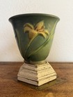 Vintage Roseville Zephyr Lily  Planter Usa Model 672-5 Green 5 25 X 6 25
