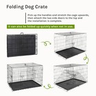 Wire Metal Double Door Dog Crate With Removable Tray And Divider Panel Pet Cage