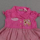 Vintage Strawberry Shortcake Dress Girls 3t Pink Gingham Toddler Baby Y2k