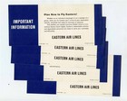 5 Unused Eastern Airlines Passenger Ticket And Baggage Check 1962