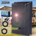 200w Flexible Solar Panel 18v Mono Battery W  Controller Rv Boat Camper Van Shed