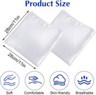 2 Pcs Men s Pocket Squares White Satin Handkerchiefs For Silk Suit