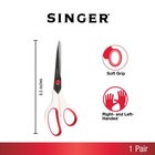 Singer 8 5  Fabric Scissors  Comfort Grip  8-1 2 Inches  1-pack   White Red