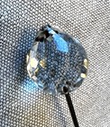 Antique Glass Faceted Tear-drop Hat Pin Hatpin
