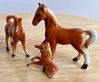 Miniature Horse Figurines Hagen Renaker 3pc Set Lot Porcelain Home Barn Decor
