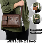 Men Messenger Bag Vintage Leather Briefcase Laptop Bag Satchel Shoulder Bag