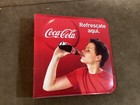 Coca-cola Spanish Mexican Refrescate Aqui Flange Sign   With Boy Having A Drink