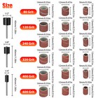 384 Pieces Sanding Drum Kit Sander Sleeves With Mandrels For Dremel Rotary Tool