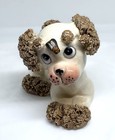 Lefton   Spaghetti Poodle Bee On Nose Porcelain Figurine Sitting Dog