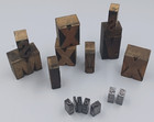 Lot Of Metal And Wood Vintage Letterpress Printing Blocks