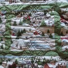 Christmas Quilt 63x74  Wnter Holiday Scene Handmade Machine Quilted No Stains 