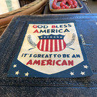 Vtg Wwii God Bless America Banner Its Great To Be An American Patriotic 1940s