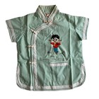 Vintage Asian Plum Blossoms Traditional Kimono 2 Piece Outfit Sz 4 Shirt Pants