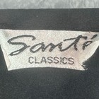 Santi Classics Dashiki Tunic Top Womens One Size Black African Print V-neck