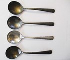 Four  4  Towle Sterling Silver 6 3 8  Candlelight Cream Soup Spoons  Below Scrap