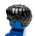 Lego - Minifigure Hair - Black  Middle Part  Wavy  Bangs  Bts