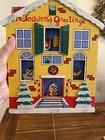 Vintage Wooden Pull String Musical  Christmas House W  Moving Characters