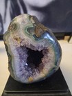 Polished Amethyst Geode Agate Mineral Specimen Crystal Display Piece 907g