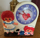 1974 Janex Nj Raggedy Ann   Andy Talking Alarm Clock W video And Box  working 