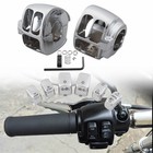 Billet Aluminum Chrome Switch Housing Cover  button Caps For Harley Dyna Softail