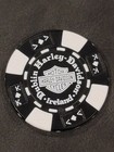 Dublin Hd   ireland  Black white Akqj   Inter nl Harley Davidson Poker Chip