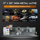 9x30  Mini Metal Lathe 1100w Dc Motor 3-jaw Chuck Lcd Display Metalworking