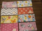 Monogrammed Personalized Burp Cloths  set For Baby Girl Set Of Two