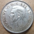 1939 Canada Silver Half Dollar Fifty Cents Coin  Better 50 Cents  h632-1 