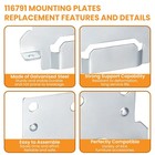 Zookpr 116791 Mounting Plates Replacement For Ikea Bed Frame Brackets Silver 