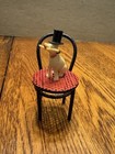 Vintage Celluloid Dog In Chair With Top Hat  Made In Japan
