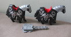 Playmobil Medieval Castle Knight Horse Figure Lot Of 2 Figures   Led Sword