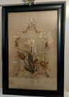 Gorgeous Large Framed Antique Art Deco Art Nouveau Needlepoint Tapestry