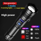 Xhp200 Super Bright Led Flashlight High Power Zoomable Tactical Torch Waterproof
