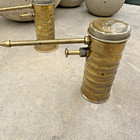 2 Vintage Eagle No  66 Finger Pump Brass Oiler Can Straight Shaft