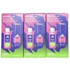 3 Adidas Vibes Spark Up Gift Sets Hair Body Mist Shower Gel Travel Size Bodywash