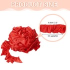 5 5 Yards 3d Pleated Chiffon Lace Trim 2  Sewing Fabric Trim  Red