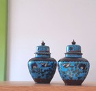 Pair Of Antique Meiji Period Japanese Cloisonne Vases