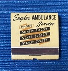 Vtg Mcm Snyder Ambulance Oxygen Service Van Nuys San Fernando Valley California