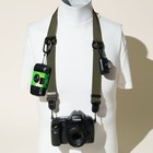 Camera Strap Military Green Dual Adjustable W Peak Design Anchors   D-ring Mount