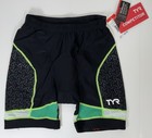 Nwt Men   s Tyr 7 Inch Competitor Triathlon Compression Web Shorts Black Small